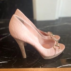 Authentic baby Pink Gucci Open toe heels